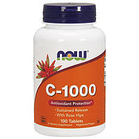 Вітамін С з шипшиною Now Foods C-1000 with rose hips 100 tabs