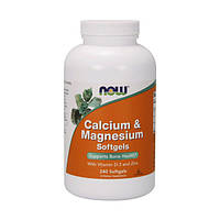 Кальций Магний Цинк+D3 NOW Calcium & Magnesium with vit. D and Zinc 240 softgels