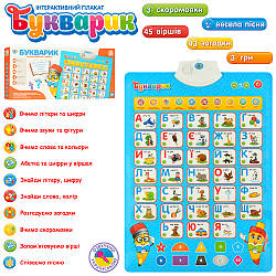 Навчальний плакат Букварик 7031 UA український алфавіт