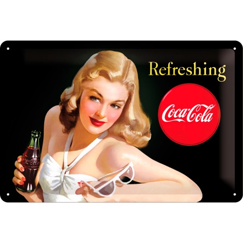 Табличка "Coca-Cola - Refreshing Lady" Ностальгічне Art (22227)