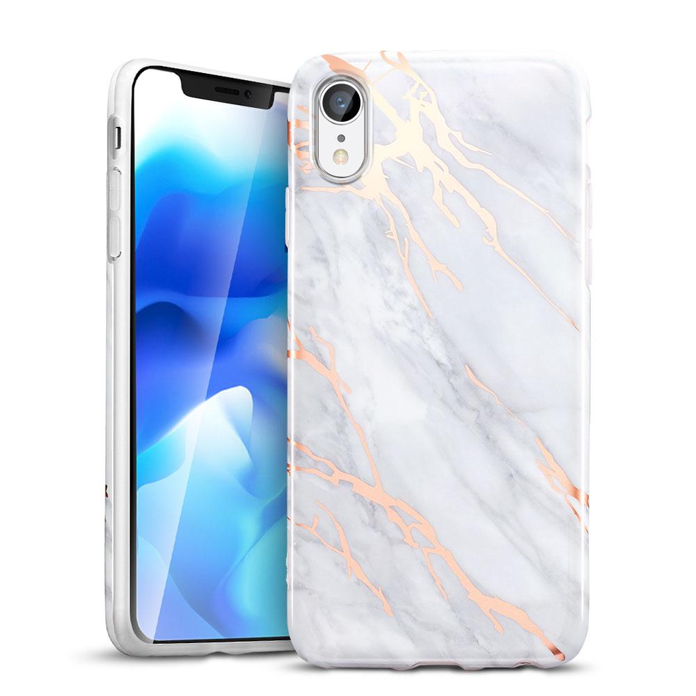 Чохол ESR для iPhone XR Marble Slim, Gray Gold (4894240071717)