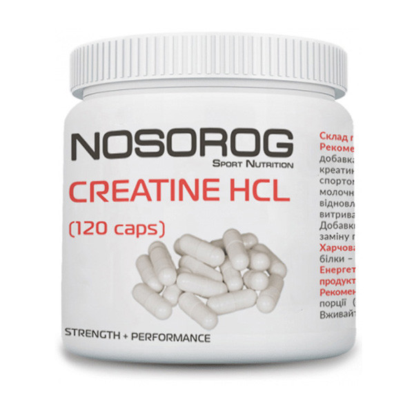 NOSOROG Creatine HCL 240 caps креатин гідрохлорид у таблетках/капсулах creatine hcl креатини