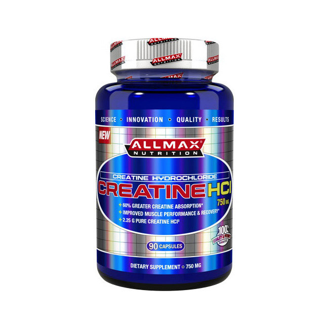 AllMax Nutrition Creatine HCL 750 mg 90 caps креатин гідрохлорид у таблетках/капсулах creatine hcl креатини