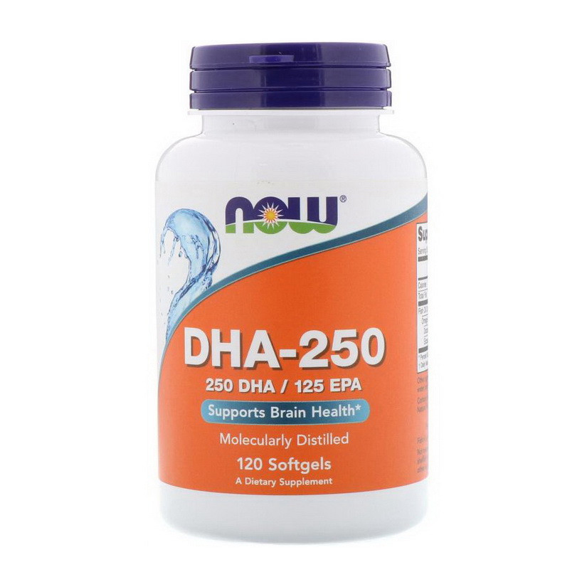 Риб'ячий жир Омега-3 ДГК+ ЕПК Now Foods DHA-250/125 EPA 120 softgels