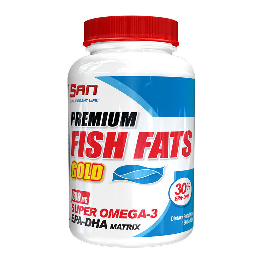 SAN SAN Fish Fats Gold 60 softgels риб'ячий жир/жирні кислоти активне довголіття