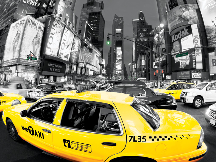 Фотокартина Yellow Cabs 60 х 80 см