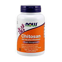 Хітозан + Хром Now Foods Chitosan 500 mg plus Chromium 120 veg caps