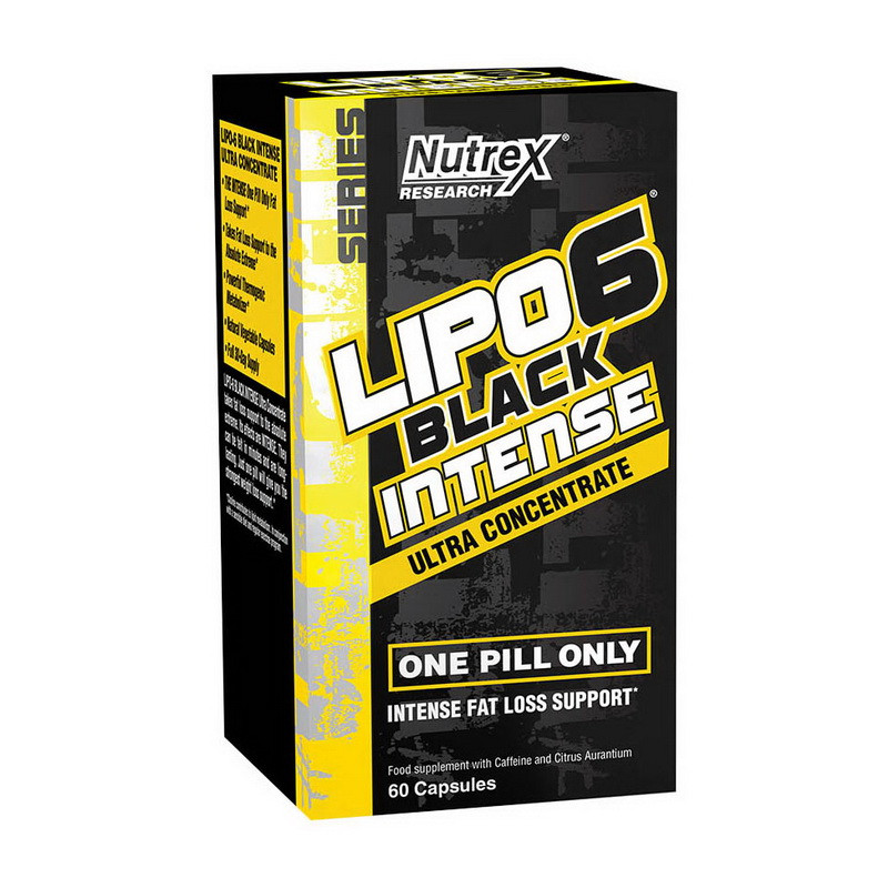 Жироспалювач Nutrex Lipo 6 Black Intense Ultra Concentrate 60 caps Липо 6 для сушіння і схуднення