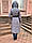 Пуховик жіночий світло-сірий довгий пальто в підлогу з натуральним хутром на капюшоні, фото 6