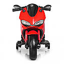 Дитячий електромобіль Мотоцикл M 4104 EL-3, EVA колеса, LED-підсвітка, червоний, фото 4