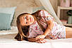 Бавовняна підліткова піжама Eirena Nadine (785-58 ) Ведмедики 158/40 рожевий, фото 3