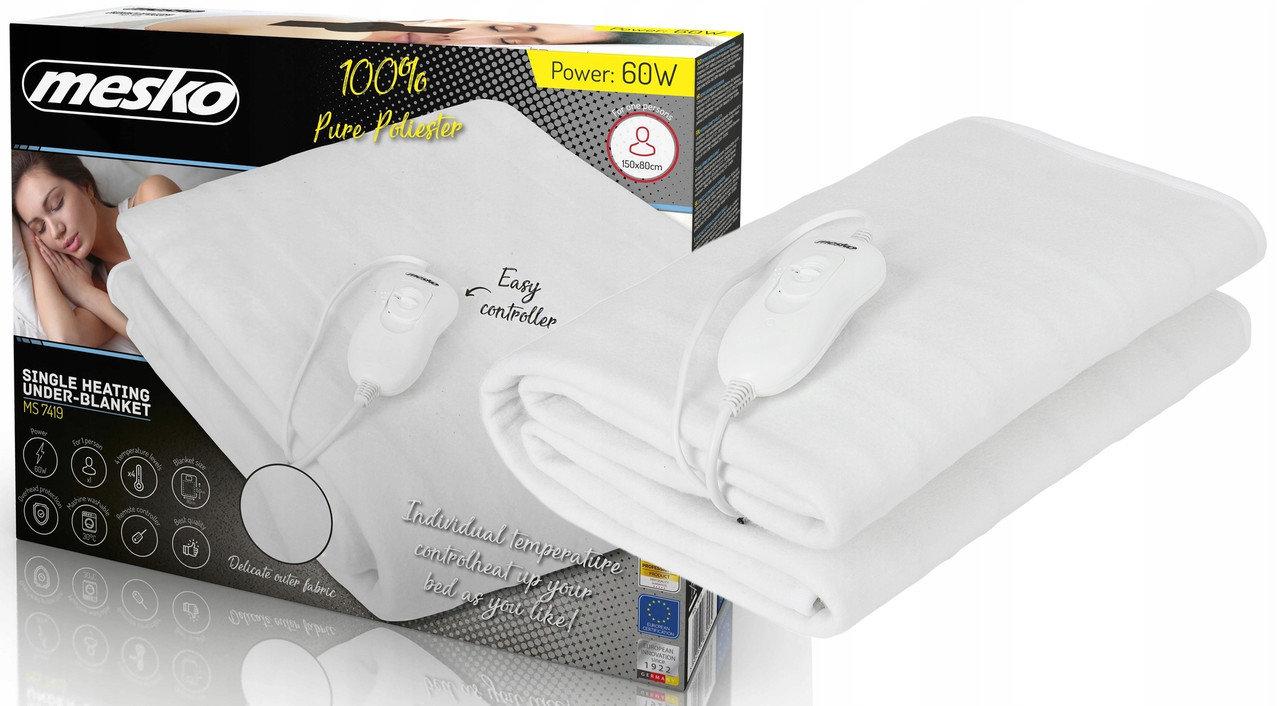 Електроковдра Mesko MS 7419 150 х 80 см Польща, фото 1