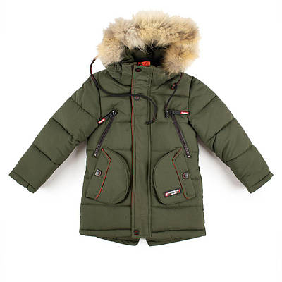 Пальто зимове для хлопчиків "LTY" 86 хакі LH-1