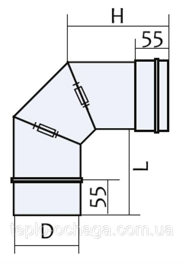 колено для дымохода нержавейка