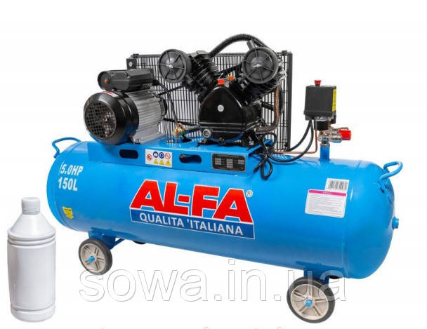 ✔️ Компресор високого тиску AL-FA_ Альфа ALC-150-2 | 150 літрів, 2 поршня