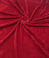 Велюр оксамитовий колір червоний (ш. 145 см) для пошиття платтів, карнавальних костюмів, оздоблення, прикраси залів.