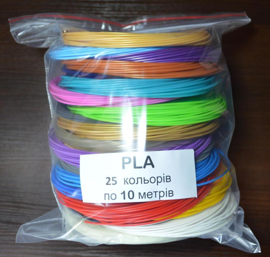 Комплект 25 цветов PLA пластика для 3D ручки 250 метров ПЛА светящийся - фото 2 - id-p1057933730