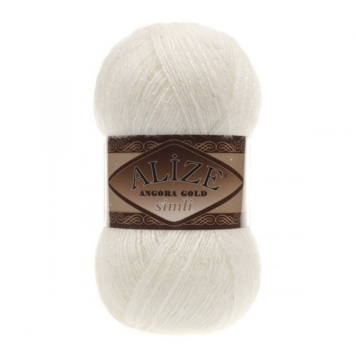 ANGORA GOLD SIMLI 450 перловий - 20% вовна,5% металік, 75% акрил