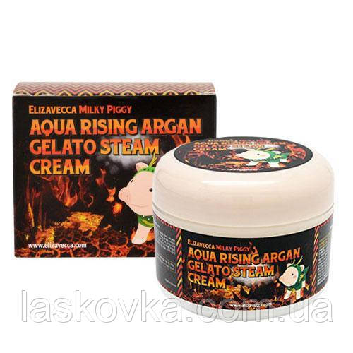 Паровий крем, що інтенсивно зволожує Elizavecca Aqua Rising Argan Gelato Steam Cream, фото 1