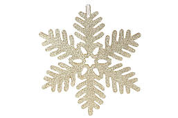 Новорічний декор Сніжинка, 25см, колір - золото (45 шт)