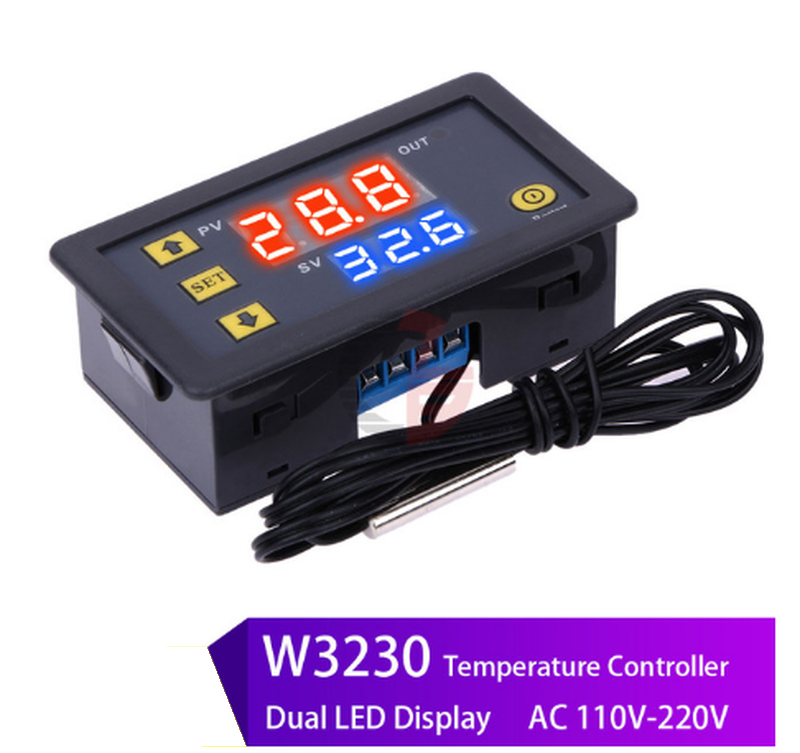 Цифровий терморегулятор у корпусі W3230 220V -55 ~ +120 °C, фото 1