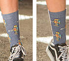 Шкарпетки Neseli Роботи сірі , One size (37-42), фото 2