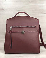 Молодіжна сумка-рюкзак Денис бордового кольору