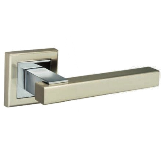 Ручки дверні MVM Z-1290 SN/CP "Loft" матовий нікель/хром, фото 1