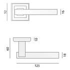 Ручки дверні MVM Z-1290 SN/CP "Loft" матовий нікель/хром, фото 4