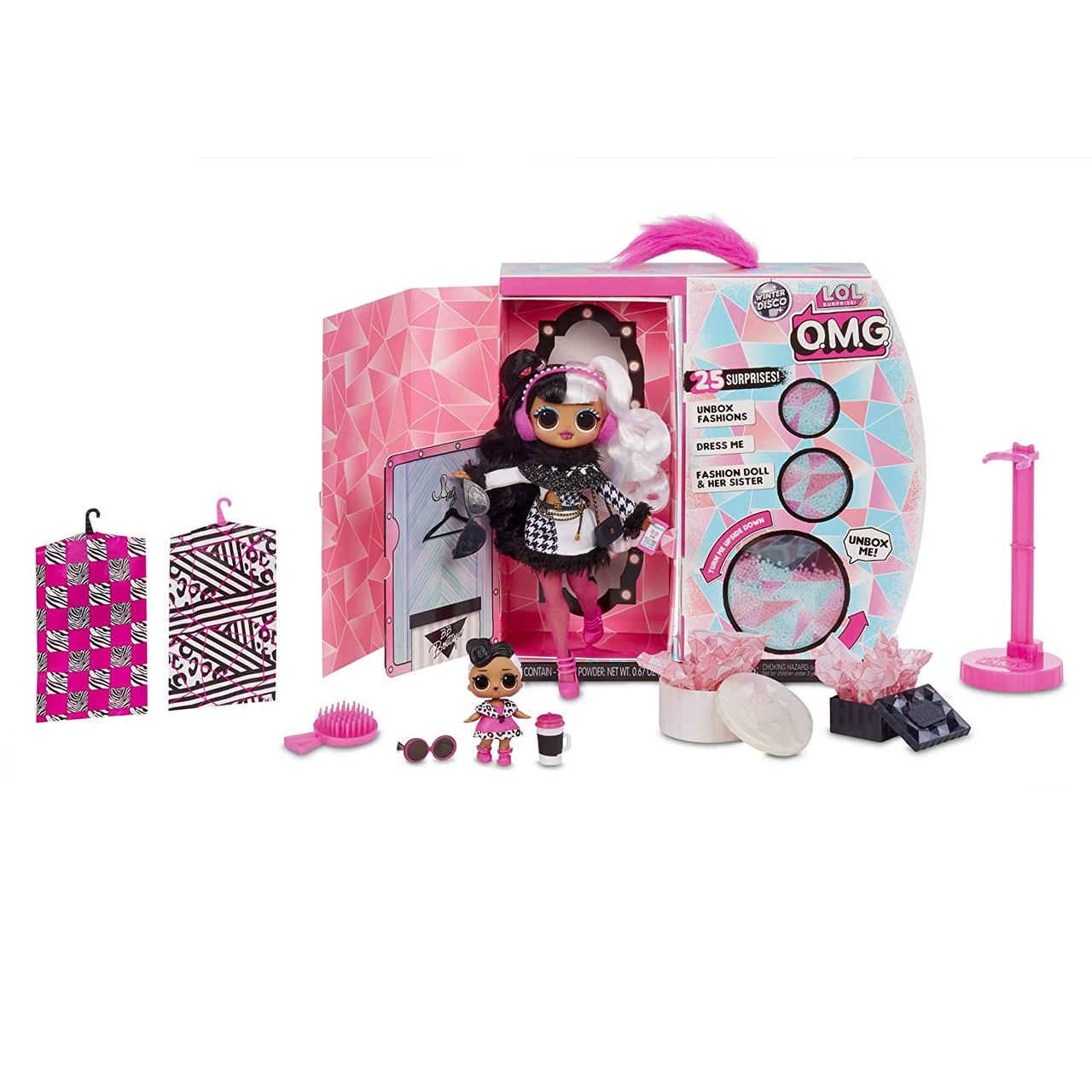 Лялька L. O. L. Surprise! O. M. G. Winter Disco Dollie Fashion Леді Глем Зимовий диско Доллі і сестричка