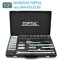 Набір інструменту комбінований 1/2" (короткі+довгі головки) TOPTUL GCAD4102
