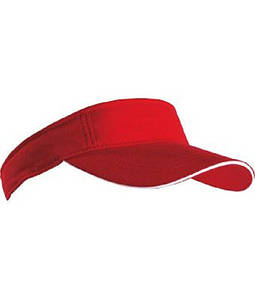 Козирок сонцезахисний Червоний / Білий