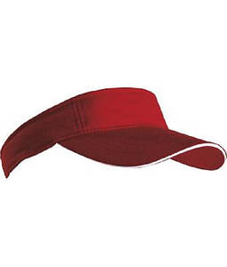 Козирок сонцезахисний Бордовий / Білий