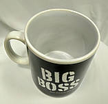 Кружка керамічна, чорна Big Boss 800мл, фото 2