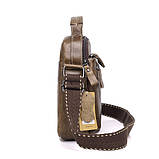 Сумка барсетка чоловіча з натуральної шкіри ZZNICK (чорна), фото 5