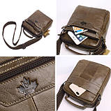 Сумка барсетка чоловіча з натуральної шкіри ZZNICK (чорна), фото 7