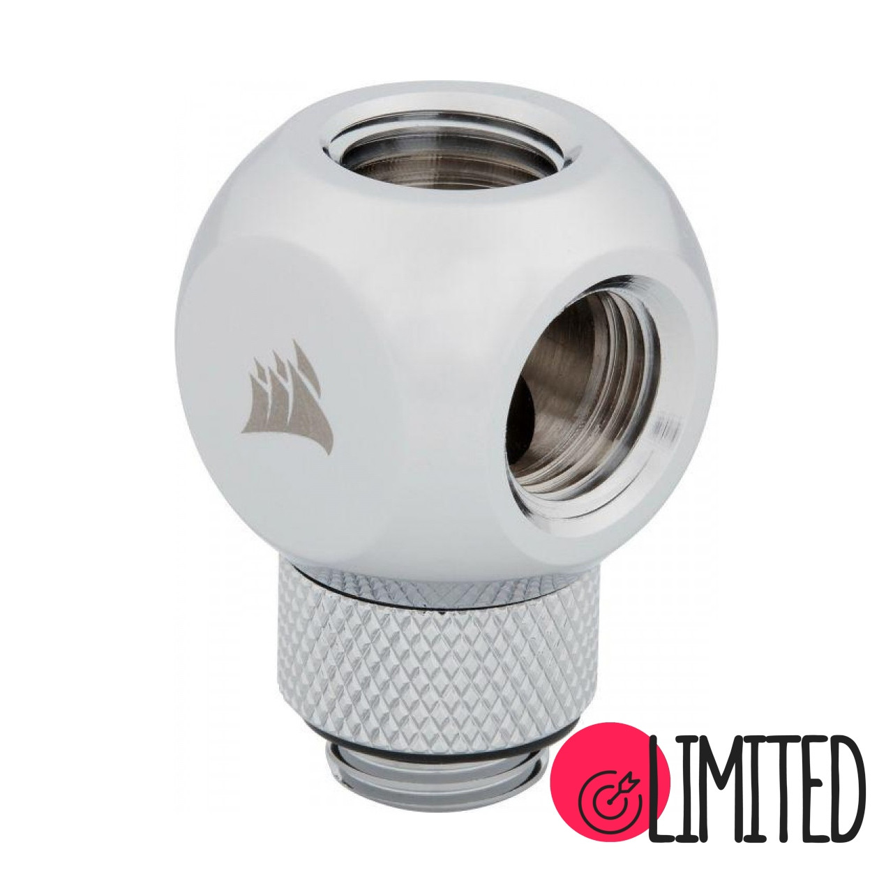 Фітинг Y-подібний Corsair Hydro X Series XF Rotary Y-Splitter Chrome (CX-9055015-WW), фото 1