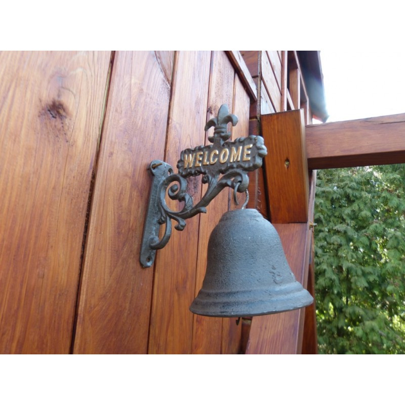 Дверний чавунний дзвін "Ласкаво просимо"