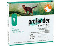 Профендер до 2,5 кг Profender Spot-On — 1 піпетка — Антигельмінтний препарат для Кішок
