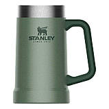 Термокружка пивна Stanley Adventure Stein Hammertone Green 0.7 л (кружка для пива), фото 3