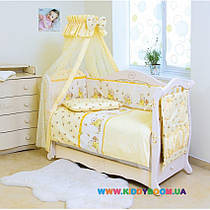 Постільний комплект Twins Comfort 8 елементів Зайчики на смужках С-023
