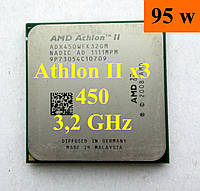 Процессор (б/у) AMD Athlon II X3 450, 3,2ГГц, sAM3, Tray ADX450WFK32GM 440 445 435 455