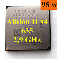 Процесор (б/у) AMD Athlon II X4 635, 2,9ГГц, sAM3, Tray (ADX635WFK42GI, ADX635WFK42GM) 620 630 640