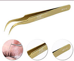 Пінцет Vetus вигнутий MCS-15, колір Gold