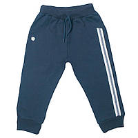 Штани дитячі на манжетах і зручному широкому поясі для дівчинки GABBI BR-05-18 Горошки Темно-Синій на зріст 62 (11474)