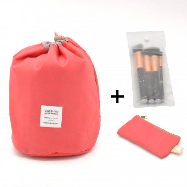 Косметичка Makeup box, Сумка-органайзер для косметики червона + косметичка і чохол для кистей, фото 1