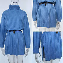 Жіноче однотонне плаття-туніка oversize, фото 3