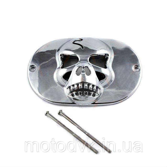 Накладка чопера "череп" хромований