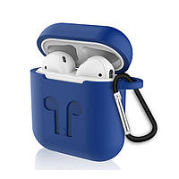 Силіконовий захисний чохол - Airpods Apple. Темно-синій