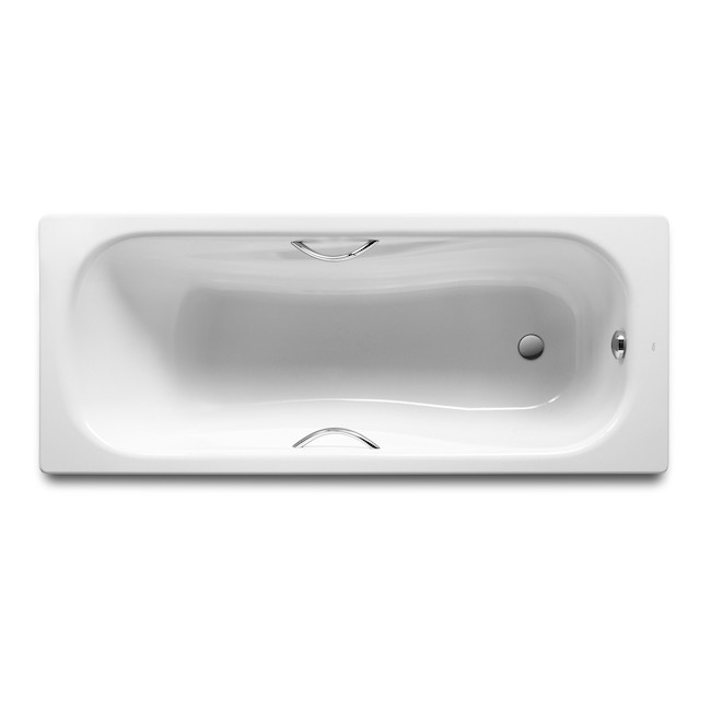 Ванна сталева металева прямокутна ROCA PRINCESS A220270001 170см x 75см універсальна з ручками 82530